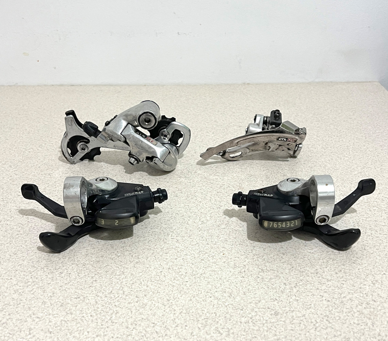 Shimano STX RC, 3x8 шв, Комплект манеток і перекидок, Дуже хороший стан