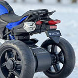 Дитячий електро мотоцикл триколісний на акумуляторі Bambi M 5037 для дітей 3-8 років синій, фото 7