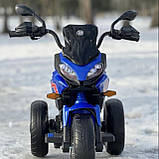 Дитячий електро мотоцикл триколісний на акумуляторі Bambi M 5037 для дітей 3-8 років синій, фото 9