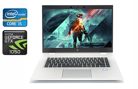 Ігровий ноутбук HP EliteBook 1050 G1/ 15.6" 1920x1080/ i7-8850H/ 16GB RAM/ 480GB SSD/ GTX 1050 4GB, фото 1