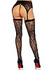 Панчохи Leg Avenue Leg Avenue Lace thigh highs & garterbelt Black One Size Bomba💣, фото 4