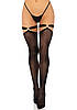 Панчохи Leg Avenue Thigh highs with garter top Black One Size Bomba💣, фото 3