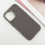 Чохол TPU+PC Carbon with MagSafe для Apple iPhone 16 (6.1") Grey, фото 3
