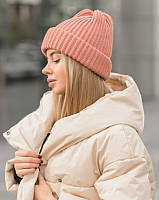 Жіноча шапка у пудровому кольорі Staff powder