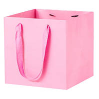 Подарунковий пакет 150х150х150, рожевий