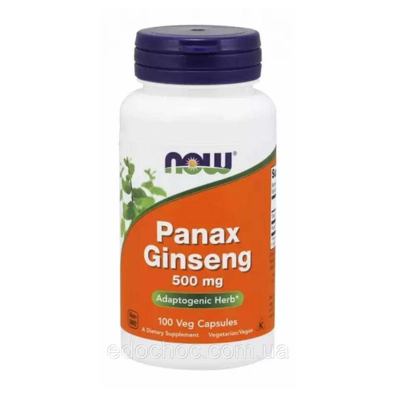 Женьшень (Panax Ginseng) 500 мг 100 капсул NOW-04012