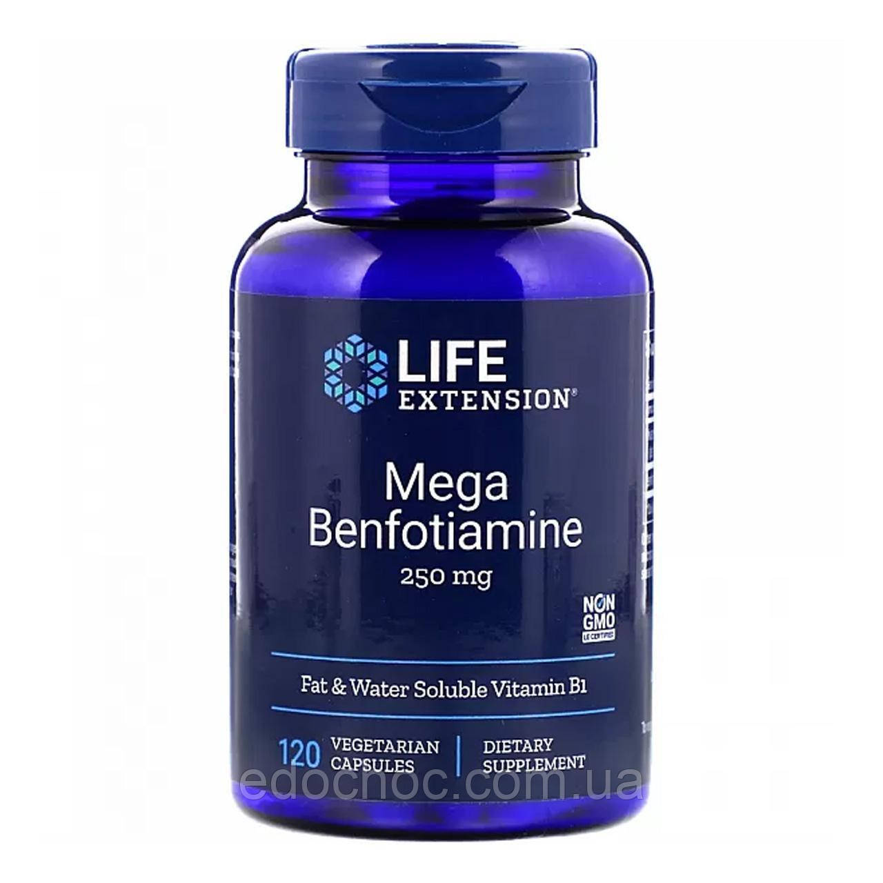 Мега-Бенфотіамін (Mega Benfotiamine) 120 капсул LEX-92512