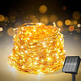 Гірлянда на сонячній батареї Solar Fairy Lights 300 LED 30 метрів Warm White, фото 2