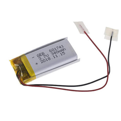 LiPo 340 mAh, 3,7V, 6x17x41мм GEB акумулятор літій-полімерний GEB601741, фото 1