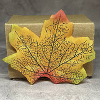 Кленовий лист, 8,5*7 см, колір-жовтий, арт 017154, упаковка 10 ш, Жовтий
