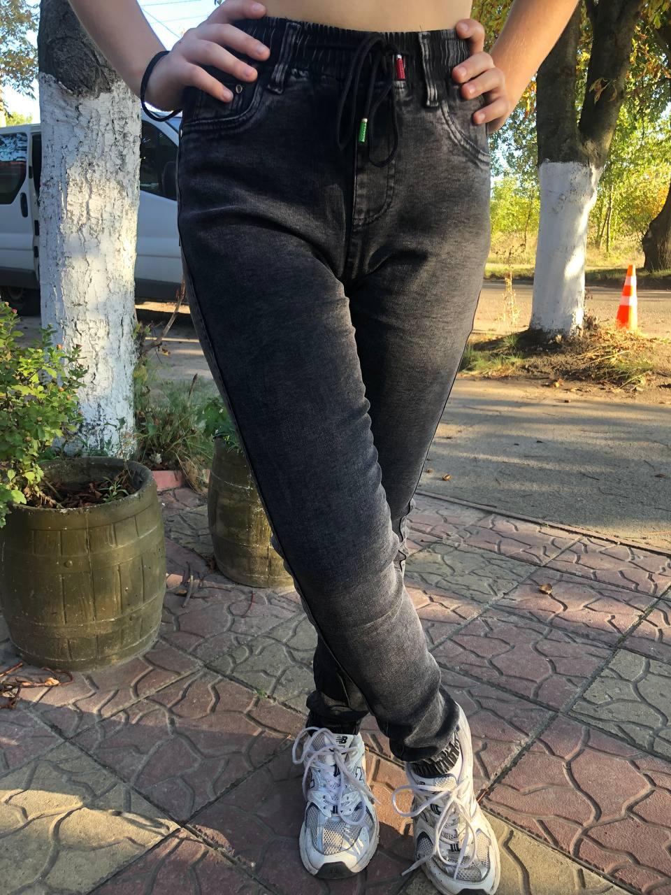 Теплі жіночі джегінси на хутрі "ЗОЛОТО" Art: 984-1 Сірі, фото 1