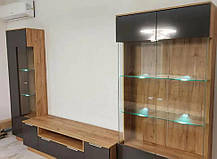 Тумба під телевізор Місяць ТВ 1,8 503х1800х500мм Лава/Дуб крафт золотий Миро-Марк, фото 5