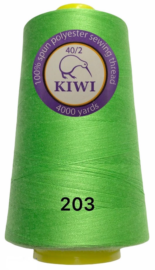 Швейна нитка Kiwi 40/2 No203 відтінок салатовий, фото 1