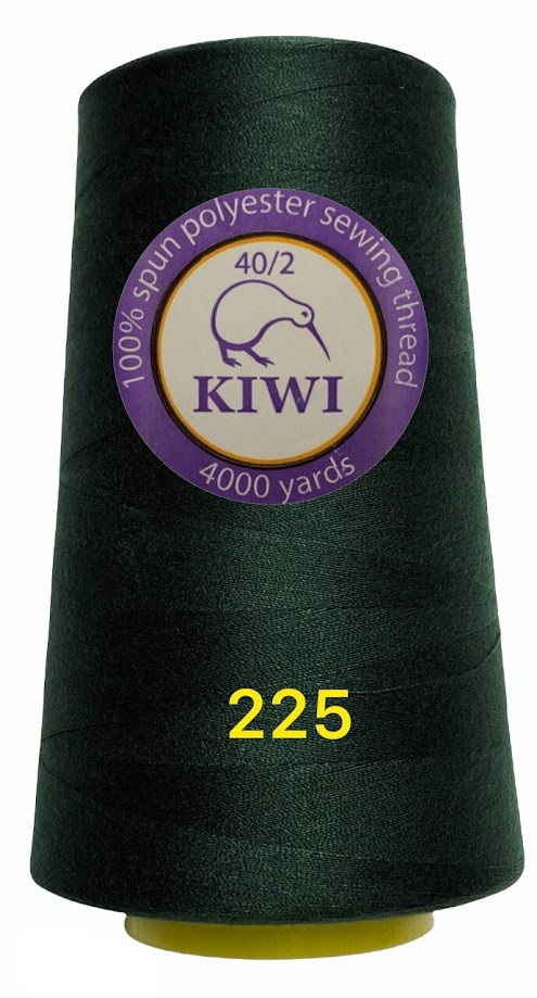 Швейна нитка Kiwi 40/2 No225 відтінок темно-зелений, фото 1