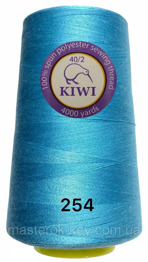 Швейна нитка Kiwi 40/2 No254 відтінок блакитний