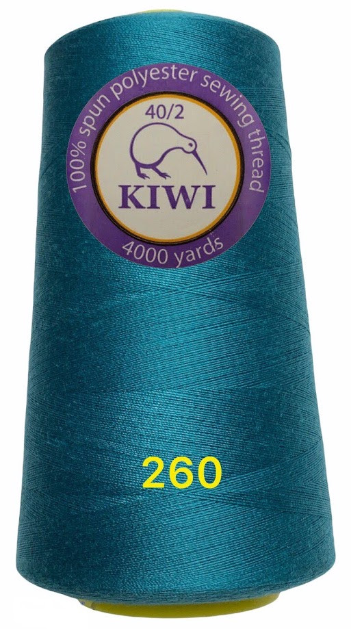 Швейна нитка Kiwi 40/2 No260 відтінок лазурний, фото 1