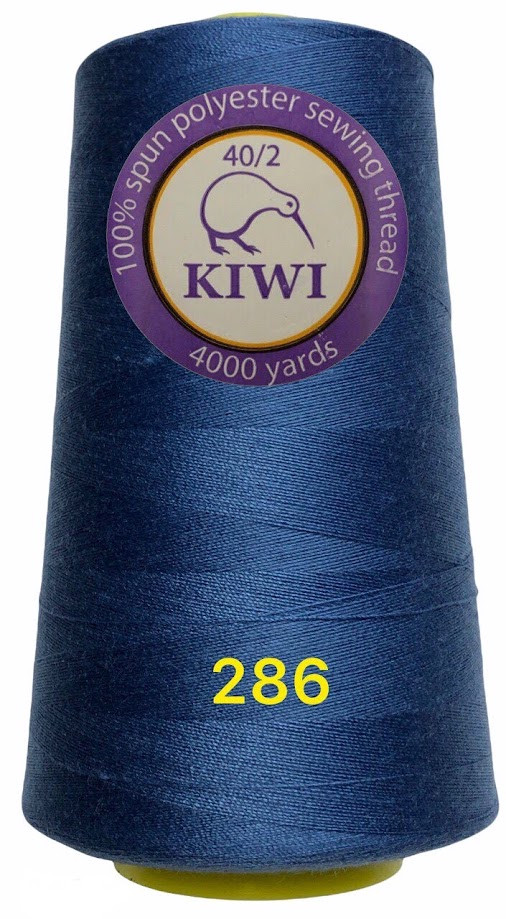 Швейна нитка Kiwi 40/2 No286 відтінок синій, фото 1