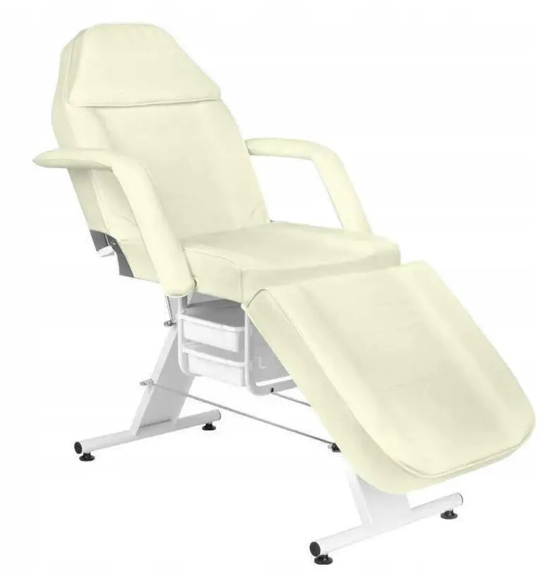 Косметологічне крісло, кушетка з ящиками A205 AZZURRO 75 см Бежева