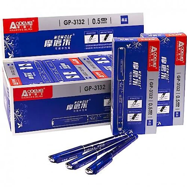 Ручка "пише-стирає" гелева 0,5 мм Odemei GP-3132, синя