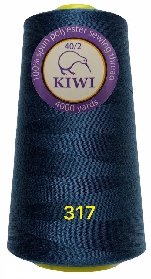 Швейна нитка Kiwi 40/2 No317 відтінок синій, фото 1
