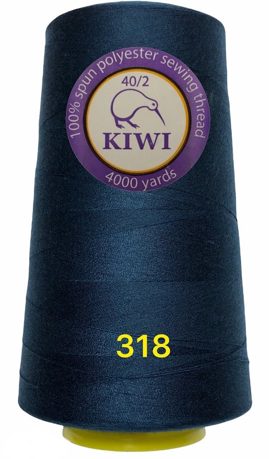 Швейна нитка Kiwi 40/2 No318 відтінок синій, фото 1