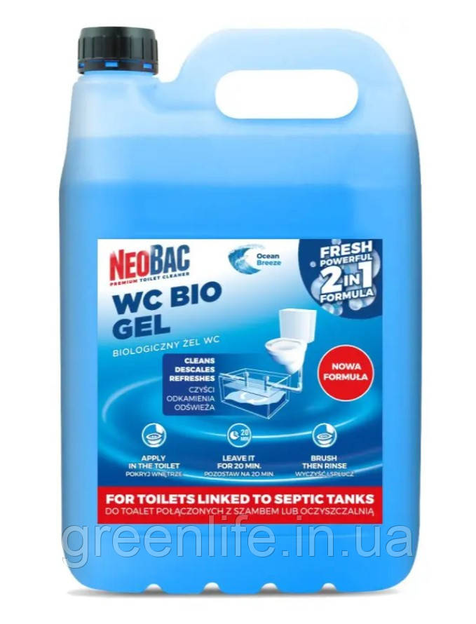 NeoBac WC Bio Gel Safe 2in1 гель для  туалету 5л
