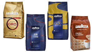 Кавові набори з чотирьох видів зернової кави Lavazza