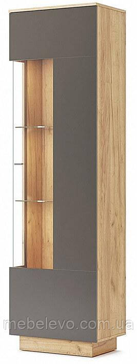 Сервант Місяць правий 2055х600х380мм Лава/Дуб крафт золотий   Миро-Марк