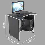 Геймерський стіл для комп'ютера 100x65x75 см з вирізом Білий XGamer MINI XG10 з підставкою, фото 3