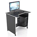 Геймерський стіл для комп'ютера 100x65x75 см з вирізом Білий XGamer MINI XG10 з підставкою, фото 5