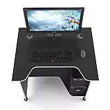 Геймерський стіл для комп'ютера 100x65x75 см з вирізом Білий XGamer MINI XG10 з підставкою, фото 6