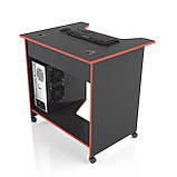 Геймерський стіл для комп'ютера 100x65x75 см з вирізом Червоний XGamer MINI XG10 з підставкою, фото 5