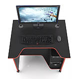 Геймерський стіл для комп'ютера 100x65x75 см з вирізом Червоний XGamer MINI XG10 з підставкою, фото 6