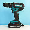 Акумуляторний шуруповерт Makita 21В з 2-ма акумуляторами + 13 насадок у пластиковому 1:1 48078, фото 3