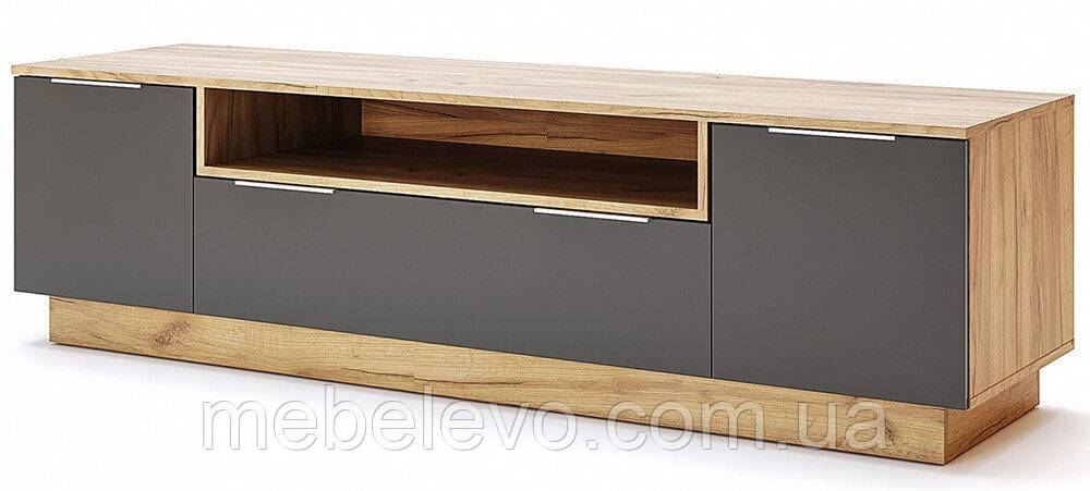 Тумба під телевізор Місяць ТВ 1,8 503х1800х500мм Лава/Дуб крафт золотий   Миро-Марк