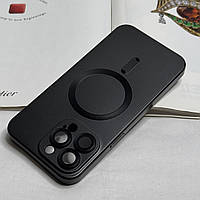 Чорний силіноковий чохол для iPhone 15 Pro Max з захистом камери (глянцевий)