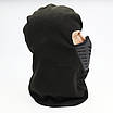 Балаклава флісова зимова Чорна із силіконовою маскою та вентиляцією AIR FLOW, фото 2