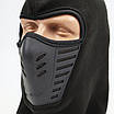 Балаклава флісова зимова Чорна із силіконовою маскою та вентиляцією AIR FLOW, фото 3