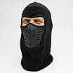 Балаклава флісова зимова Чорна із силіконовою маскою та вентиляцією AIR FLOW, фото 4