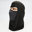 Балаклава флісова зимова Чорна із силіконовою маскою та вентиляцією AIR FLOW, фото 5
