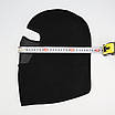 Балаклава флісова зимова Чорна із силіконовою маскою та вентиляцією AIR FLOW, фото 9