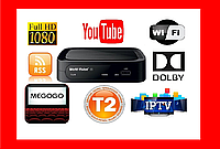 Приставка Т2 Цифровий ТВ тюнер MEGOGO DVBT2 ресивер FTA з IPTV, Wi-Fi, Youtube, USB Акція! Скидки! Супер ціна!