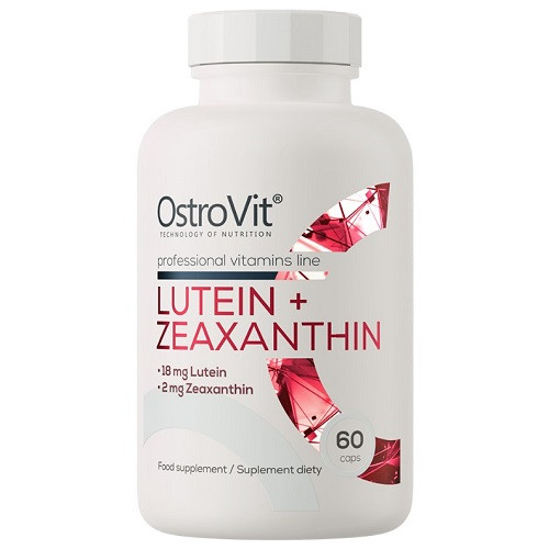 Вітаміни для очей лютеїн OstroVit Lutein + Zeaxanthin (60 капсул.), фото 1