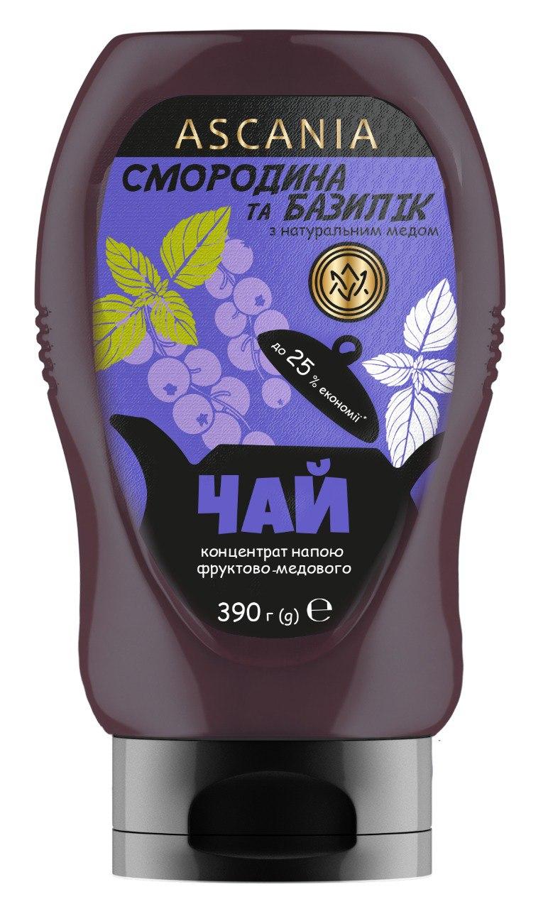 Чай фруктово-медовий Смородина - базилік 390г пляшка