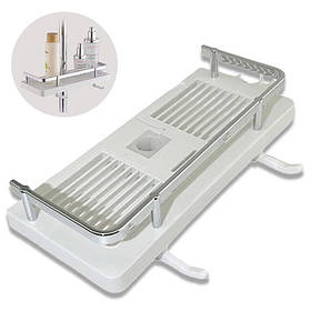 Поличка на душову стійку універсальна, біла