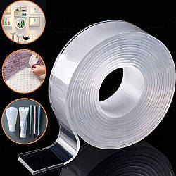 Двостороння кріпильна стрічка 5 м, Ivy Grip Tape / Багаторазова гелева стрічка-скотч / Клейка стрічка