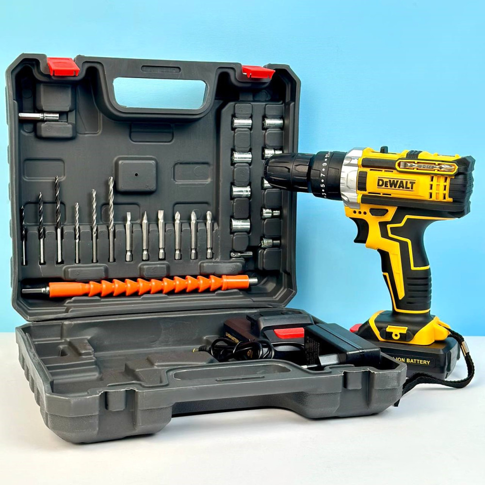 Акумуляторний шуруповерт DeWALT 21В + мінімальний набір інструментів 1:1 41798