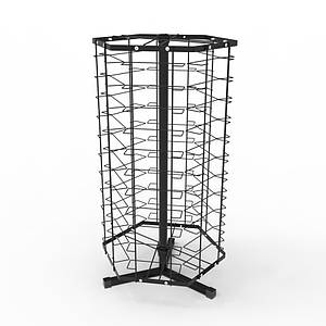 Торгова стійка для окулярів настільна обертальна (66 комірок) чорна