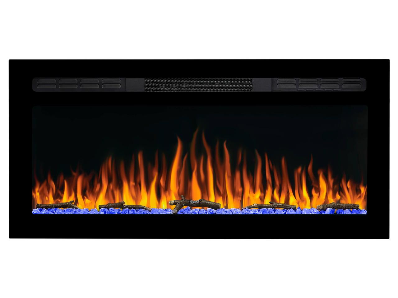 Електрокамін настінний / вбудовуваний ArtiFlame AF37WR з обігрівом і звуком горіння вогню, фото 1