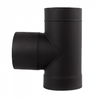 Трійник нержавіючий пофарбований чорного кольору 90°, діаметр 160мм, товщина 1мм
